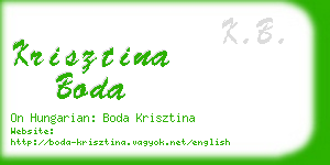 krisztina boda business card